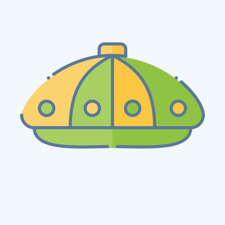 Icon Cloth Cap. related to Hat symbol. doodle style. simple design editable. simple illustrationのイラスト素材