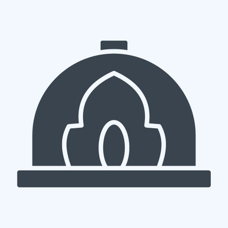 Icon Fireman Hat. related to Hat symbol. glyph style. simple design editable. simple illustrationのイラスト素材