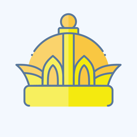Icon Crown. related to Hat symbol. doodle style. simple design editable. simple illustrationのイラスト素材