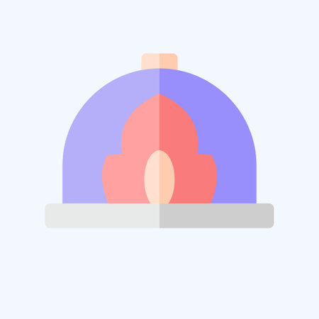 Icon Fireman Hat. related to Hat symbol. flat style. simple design editable. simple illustrationのイラスト素材