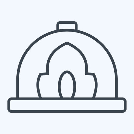 Icon Fireman Hat. related to Hat symbol. line style. simple design editable. simple illustrationのイラスト素材