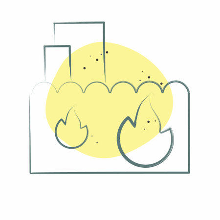 Icon Extinguishing. related to Firefighter symbol. Color Spot Style. simple design editable. simple illustrationのイラスト素材