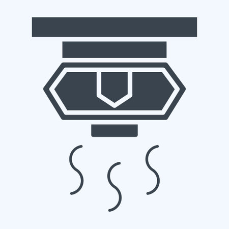 Icon Sprinkler. related to Firefighter symbol. glyph style. simple design editable. simple illustrationのイラスト素材