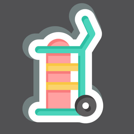 Sticker Extinguisher. related to Firefighter symbol. simple design editable. simple illustrationのイラスト素材