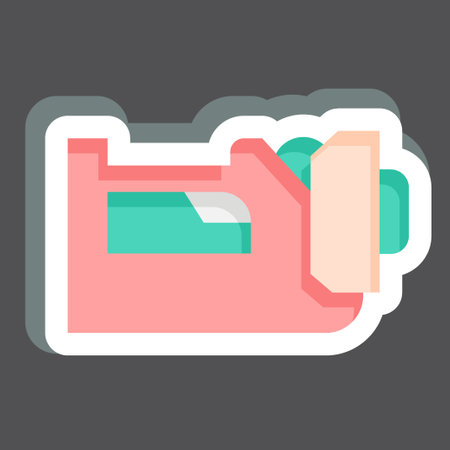 Sticker Lantern. related to Firefighter symbol. simple design editable. simple illustrationのイラスト素材