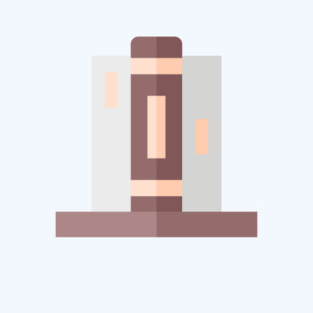 Icon Bookend. related to Home Decoration symbol. flat style. simple design editable. simple illustrationのイラスト素材
