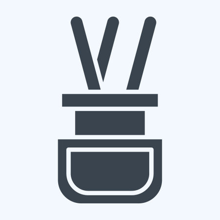 Icon Diffuser. related to Home Decoration symbol. glyph style. simple design editable. simple illustrationのイラスト素材