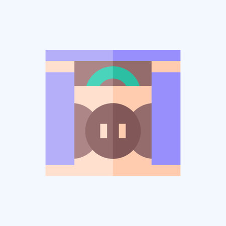 Icon Door. related to Home Decoration symbol. flat style. simple design editable. simple illustrationのイラスト素材
