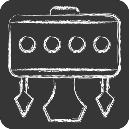 Icon Lamp. related to Home Decoration symbol. chalk Style. simple design editable. simple illustrationのイラスト素材