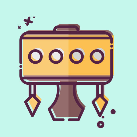 Icon Lamp. related to Home Decoration symbol. MBE style. simple design editable. simple illustrationのイラスト素材