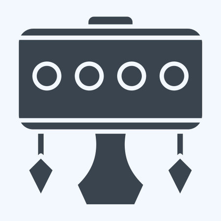 Icon Lamp. related to Home Decoration symbol. glyph style. simple design editable. simple illustrationのイラスト素材