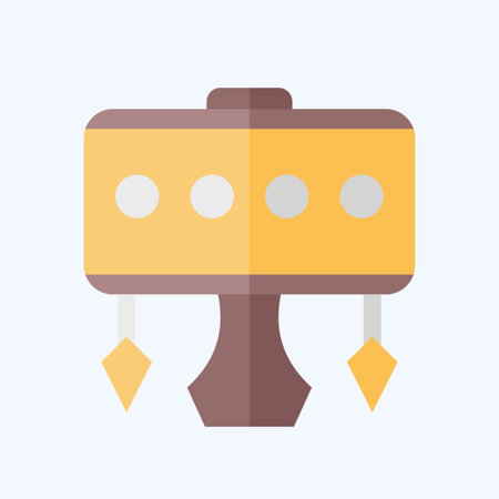 Icon Lamp. related to Home Decoration symbol. flat style. simple design editable. simple illustrationのイラスト素材