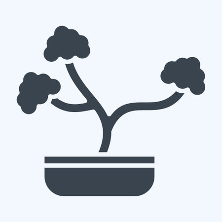 Icon Plant. related to Home Decoration symbol. glyph style. simple design editable. simple illustrationのイラスト素材