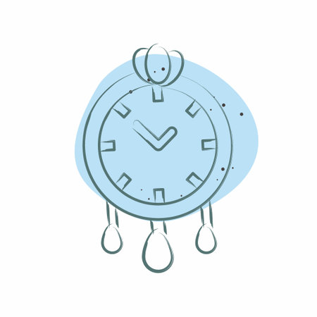 Icon Wall Clock. related to Home Decoration symbol. Color Spot Style. simple design editable. simple illustrationのイラスト素材