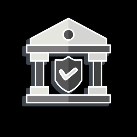 Icon Banking Insurance. related to Finance symbol. glossy style. simple design editable. simple illustrationのイラスト素材