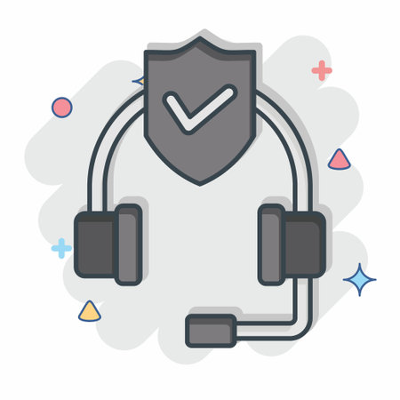 Icon Call Center. related to Finance symbol. comic style. simple design editable. simple illustrationのイラスト素材