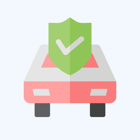 Icon Car Insurance. related to Finance symbol. flat style. simple design editable. simple illustrationのイラスト素材