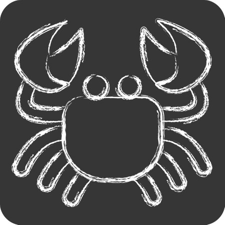 Icon Cancer. related to Horoscope symbol. chalk Style. simple design editable. simple illustrationのイラスト素材