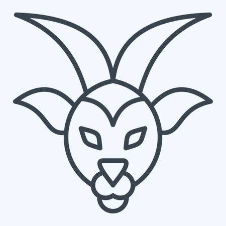 Icon Capricorn. related to Horoscope symbol. line style. simple design editable. simple illustrationのイラスト素材