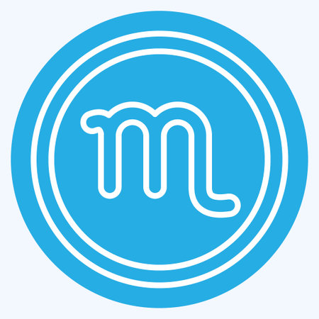 Icon Scorpio Sign. related to Horoscope symbol. blue eyes style. simple design editable. simple illustrationのイラスト素材