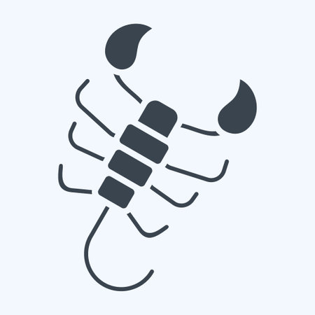 Icon Scorpio. related to Horoscope symbol. glyph style. simple design editable. simple illustrationのイラスト素材