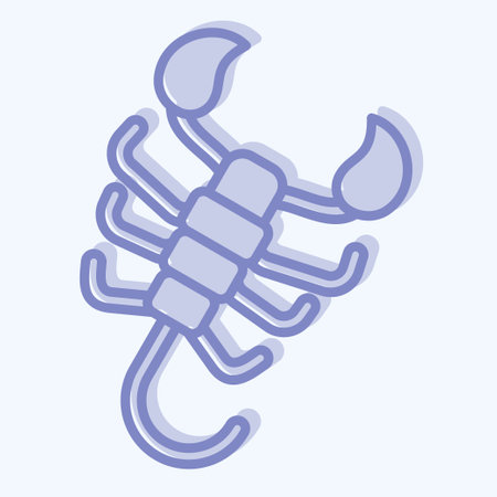 Icon Scorpio. related to Horoscope symbol. two tone style. simple design editable. simple illustrationのイラスト素材
