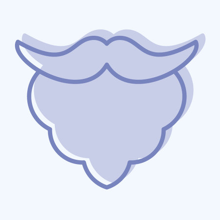 Icon Beard. related to Ireland symbol. two tone style. simple design editable. simple illustrationのイラスト素材