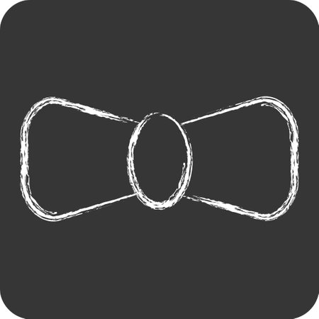 Icon Bow Tie. related to Ireland symbol. chalk Style. simple design editable. simple illustrationのイラスト素材