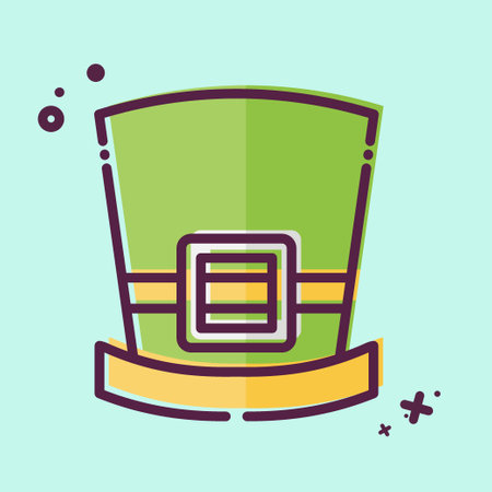 Icon Hat. related to Ireland symbol. MBE style. simple design editable. simple illustrationのイラスト素材