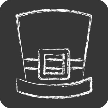 Icon Hat. related to Ireland symbol. chalk Style. simple design editable. simple illustrationのイラスト素材