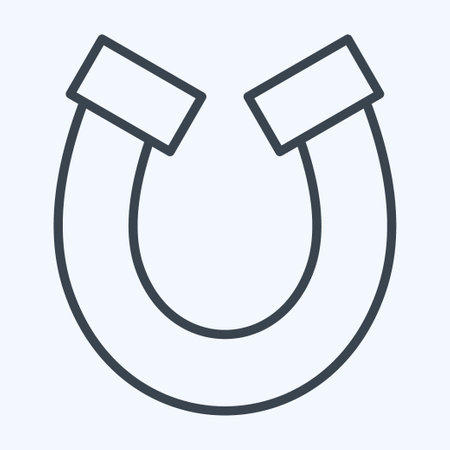 Icon Horse Shoe. related to Ireland symbol. line style. simple design editable. simple illustrationのイラスト素材