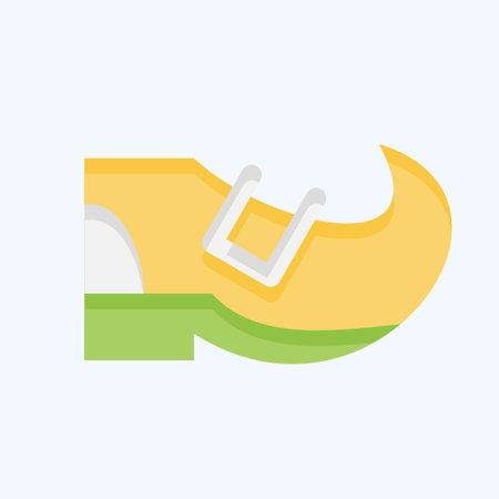 Icon Leprechaun Shoe. related to Ireland symbol. flat style. simple design editable. simple illustrationのイラスト素材