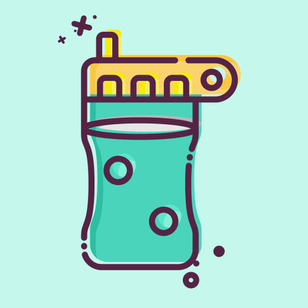 Icon Reusable Bottle. related to Plastic Pollution symbol. MBE style. simple design editable. simple illustrationのイラスト素材