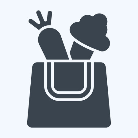 Icon Reusable. related to Plastic Pollution symbol. glyph style. simple design editable. simple illustrationのイラスト素材