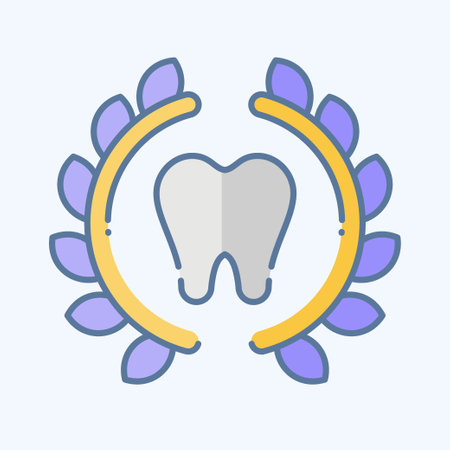 Icon Braces. related to Dental symbol. doodle style. simple design editable. simple illustrationのイラスト素材