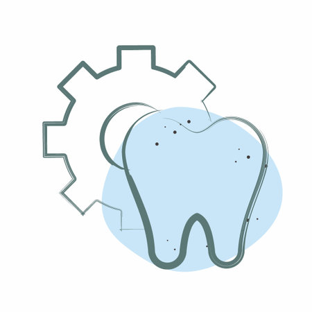 Icon Dental Services. related to Dental symbol. Color Spot Style. simple design editable. simple illustrationのイラスト素材