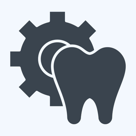 Icon Dental Services. related to Dental symbol. glyph style. simple design editable. simple illustrationのイラスト素材