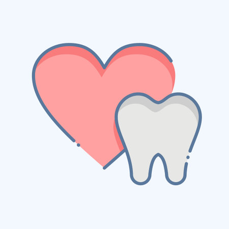 Icon Healthy Teeth. related to Dental symbol. doodle style. simple design editable. simple illustrationのイラスト素材