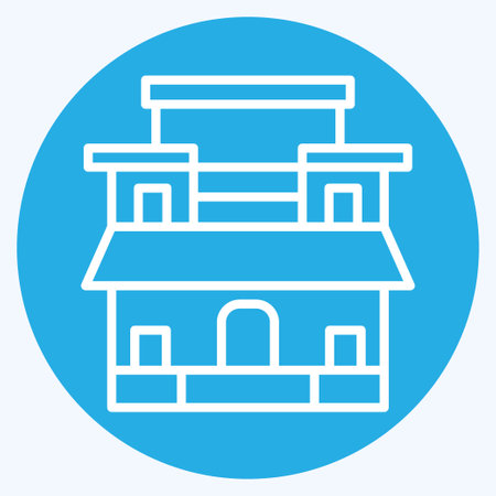 Icon Alhambra. related to Spain symbol. blue eyes style. simple design editable. simple illustrationのイラスト素材