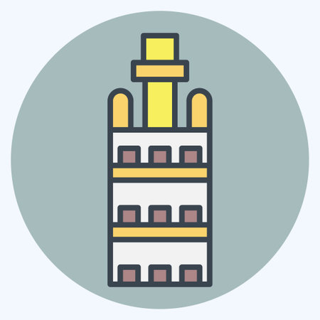 Icon Girada. related to Spain symbol. color mate style. simple design editable. simple illustrationのイラスト素材