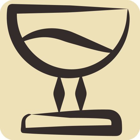 Icon Grape Wine. related to Spain symbol. hand drawn style. simple design editable. simple illustrationのイラスト素材