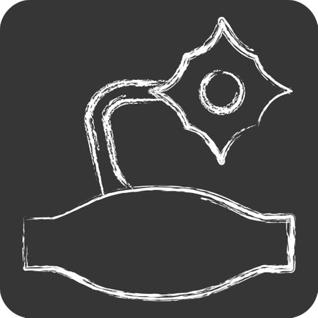 Icon Als. related to Respiratory Therapy symbol. chalk Style. simple design editable. simple illustrationのイラスト素材