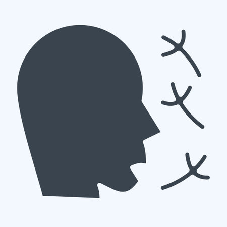 Icon Allergy. related to Respiratory Therapy symbol. glyph style. simple design editable. simple illustrationのイラスト素材