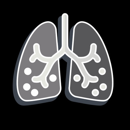Icon Ards. related to Respiratory Therapy symbol. glossy style. simple design editable. simple illustrationのイラスト素材