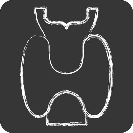 Icon Larynx. related to Respiratory Therapy symbol. chalk Style. simple design editable. simple...