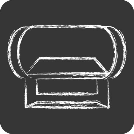 Icon Oxygen Therapy. related to Respiratory Therapy symbol. chalk Style. simple design editable. simple illustrationのイラスト素材