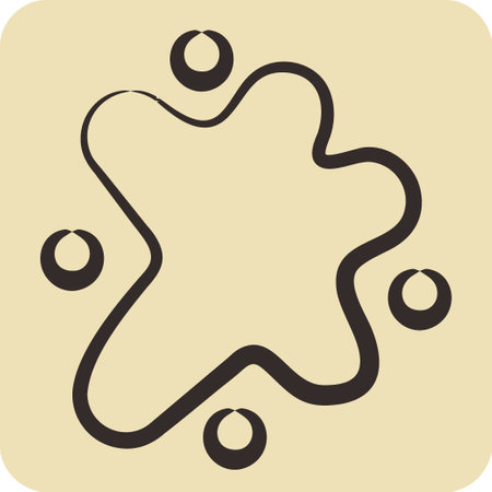 Icon Dirty Spots. related to Laundry symbol. hand drawn style. simple design editable. simple illustrationのイラスト素材