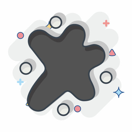 Icon Dirty Spots. related to Laundry symbol. comic style. simple design editable. simple illustrationのイラスト素材