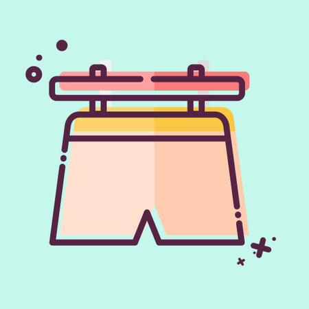 Icon Dry Short. related to Laundry symbol. MBE style. simple design editable. simple illustrationのイラスト素材