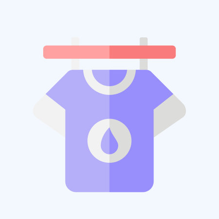 Icon Hanging Tshirt. related to Laundry symbol. flat style. simple design editable. simple illustrationのイラスト素材